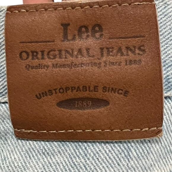 Lee Original Jeans Light Wash High Rise Straight Leg Womens 16S - Picture 5 of 9